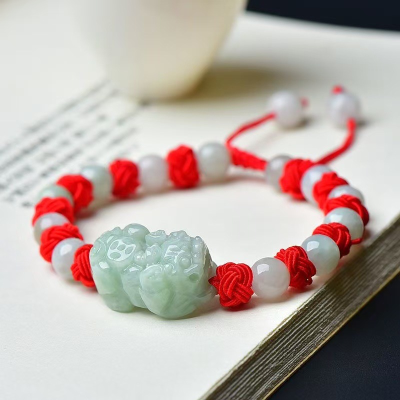 Beading - Браслет из натурального бирманского жадеита Пи