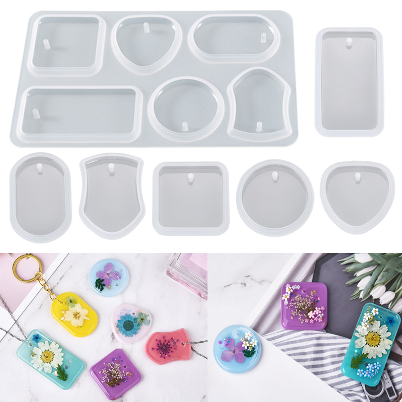Silicone Epoxy Resin Molds Set - Брелок для рукоделия, искусственный бриллиант, круглые