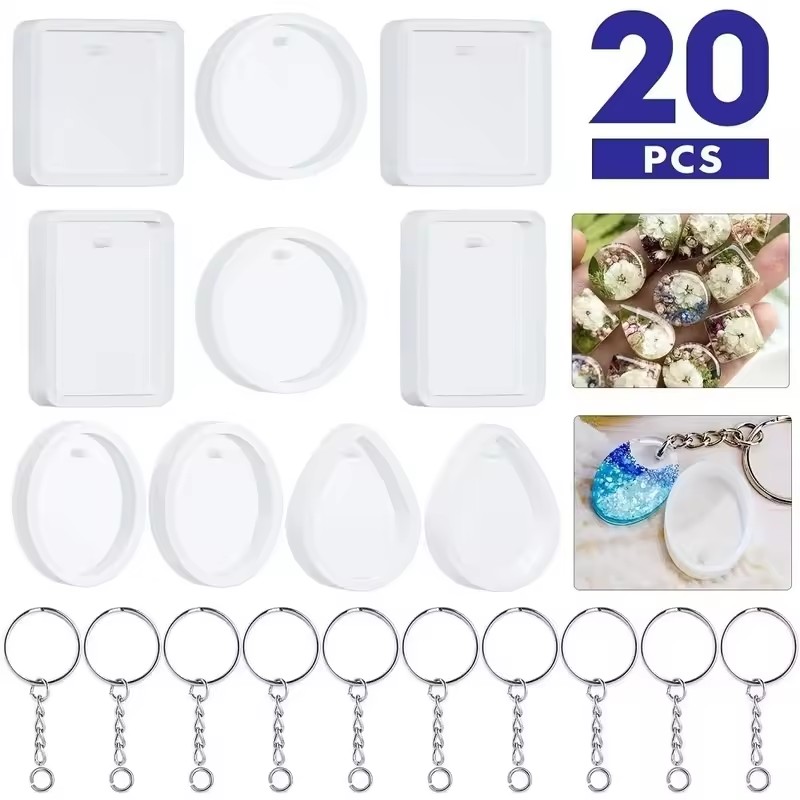 Silicone Epoxy Resin Molds Set - Набор из 20 штук: силиконовые формы