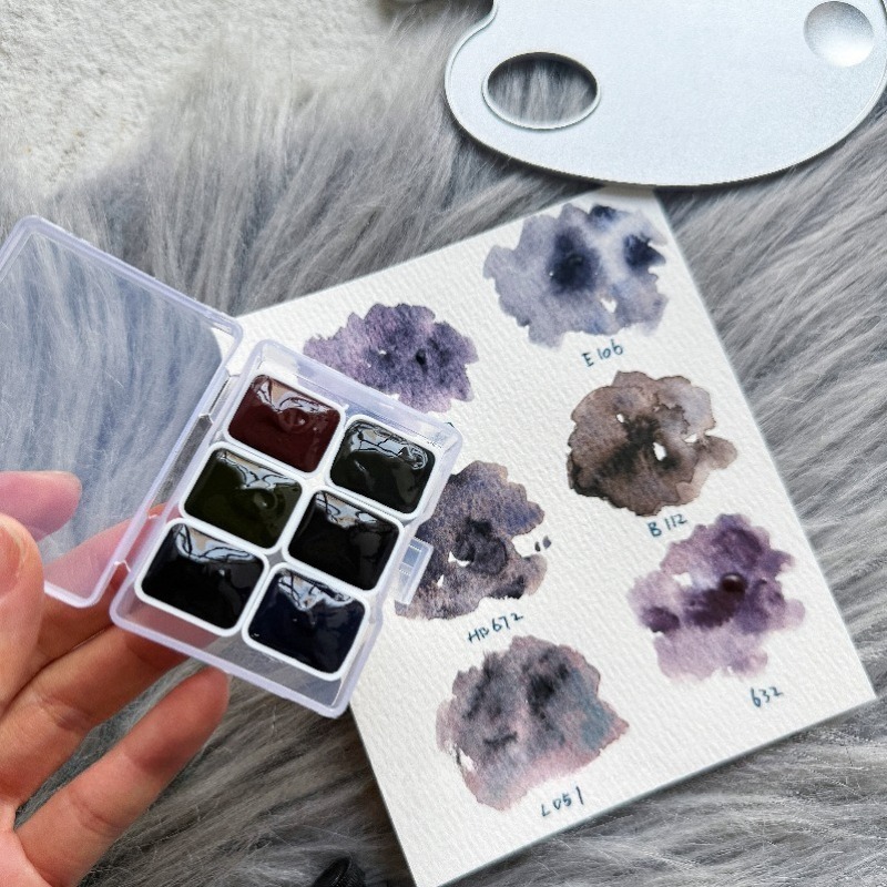 Watercolor Paint Set Solid Pigment - Набор из 6 цветов по 1