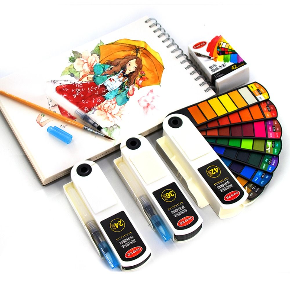 Набор акварельных красок в скл – обзор и цена Watercolor Paint Set Solid Pigment